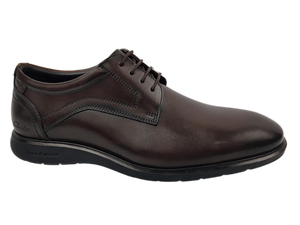 Zapatos Oxford de Vestir para Hombre, de Cuero Genuino Marrón, con Punta Puntiaguda, Cordones, Transpirables, Logotipo Repujado, Suela de Goma, para Oficina y Carrera Profesional - Product Image 5
