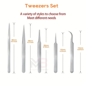 New Model Colored Customized Tweezers Eyelash Tweezers Volume Lash Extensions Tweezers <b>set</b> - Product Image 4