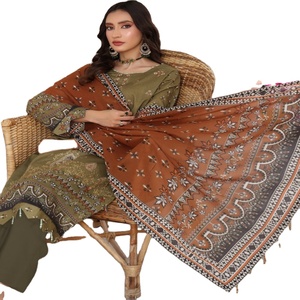 Daily Wears Collection d'été par Dr Haris Brand Costumes brodés de pelouse pakistanaise 3 pièces Volume d'usure ethnique Pehnawni pour la saison - Product Image 1