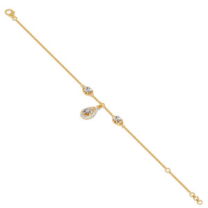 สร้อยข้อมือประดับเพชรทรงหยดน้ำและทรงกลมแบบหรูหรา - Product Image 3