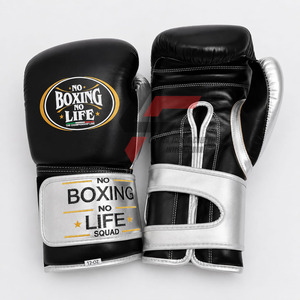 New Stylish Design No Boxing No Life Boxing <b>Gloves</b> Premium Color Combo Original Leather Embroidered Logo On Strap Style <b>Gloves</b>. - Product Image 4