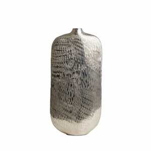 Florero Decorativo de Metal con Acabado Plateado, Decoración Interior Moderna, Accesorios para el Hogar y Hoteles, Floreros de Mesa y Macetas - Product Image 1