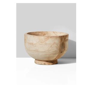 Tazón de madera ecológico hecho a mano, de forma redonda, diseño oriental, artesanía en madera para servir alimentos, sin recubrimiento, para regalo, decoración, juego de tazones. - Product Image 3