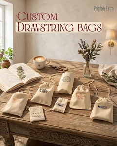 Cotton <b>Drawstring</b> Gift Bags 5x14 Inch, 120 GSM Premium Fabric, Reusable Gift <b>Pouch</b>, Custom Logo, Wholesale Packaging Bags - Product Image 3