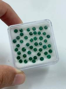 Boucles d'oreilles pendantes émeraude de haute qualité et pendentif en pierre précieuse naturelle, bijoux fins, vert 5,31 carats taille brillant, pour cadeau, prix de gros - Product Image 4