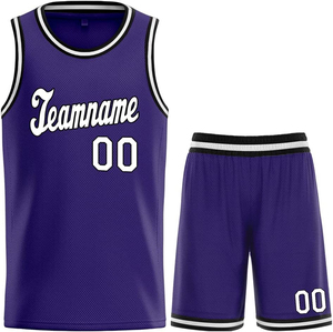 Production rapide de maillots de basket-ball respirants personnalisés, impression par sublimation, sans MOQ, fournisseur de vêtements de sport, kit de basket-ball - Product Image 1