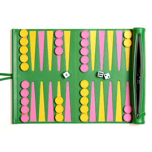 Juego de Backgammon Cuadrado Portátil, Ecológico y Personalizable, Enrollable, de Cuero PU, para Viaje - Product Image 1