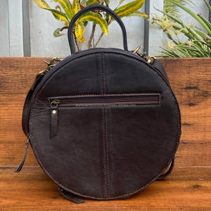 กระเป๋าสะพายพาดลำตัวกลมหนังลายตามสั่งสำหรับผู้หญิง2024หนังเป็นเครื่องมืองานออกแบบใหม่ - Product Image 5