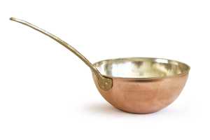 Poêle en cuivre artisanal alvéolée, poêle à omelettes, poêle à frire, poêle à griller 14-27 cm, étamée - Product Image 2