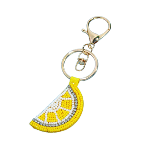 Abalorio de sandía con cuentas, Abalorio de fruta hecho a mano, Joyería de cuentas de semillas, Accesorios de verano - Product Image 2