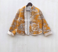 Indiaas handgemaakte gewatteerde jassen van katoen, bloemenprint, bohemian stijl, herfst-winterjas, streetwear, boho gewatteerde reversibele jas