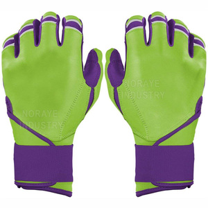 Gants de frappe personnalisés avec logo, gants de baseball de qualité supérieure en cuir de mouton, gants de softball pour hommes et jeunes, prix de gros - Product Image 2