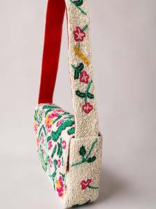 Monedero decorativo hecho a mano, bordado, de tela de algodón, mini cartera con cierre de cremallera seguro, textil tradicional para fiestas. - Product Image 5