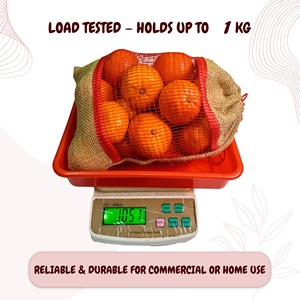 Bolsa de malla biodegradable de yute con cordón, 25*20 cm, reutilizable, transpirable, para almacenamiento de alimentos, soporta hasta 1 kg de frutas y verduras - Product Image 6