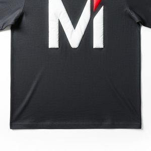 T-shirt personnalisé en gros avec impression en relief, faible MOQ, sérigraphie, mélange coton-élasthanne unisexe, toucher doux, streetwear homme - Product Image 3