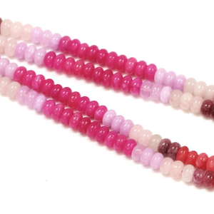 Hermosas cuentas de cuarzo multicolor en forma de rondel, cuentas de cuarzo disco mixtas de 7-8 mm, cuentas de piedras preciosas de cuarzo de calidad AAA al por mayor. - Product Image 6