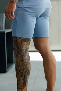 Conjunto Deportivo de Verano Personalizado de Dos Piezas para Hombre, Pantalones Cortos con Camiseta, Diseño Sólido, Ropa de Playa, Servicio OEM, Estilo Casual - Product Image 5