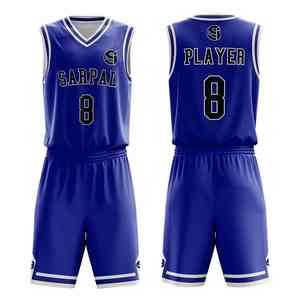 Custom OEM Sublimation Printed 100% Polyester Basketball Team Sports Uniform Set Men Training Breathable Mesh Basketball Uniform - Product Image 1