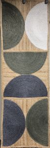 Alfombra de Yute Hecha a Mano de Alta Calidad, Forma de Medio Círculo, Antideslizante, Moderna y Abstracta, de Exportadores Indios, a Precio de Oferta - Product Image 2