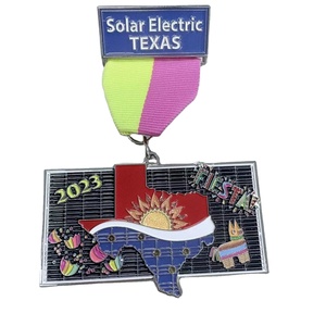 Customized Soft enamel Metal Crafts with Black Nickel Gold Silver Copper Glitter Finish Medals - Product Image 2