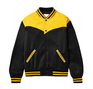 Wholesale Customizable High Quality <b>Men's</b> Satin Bomber <b>Jacket</b> Plain Dyed Breathable Eco-Friendly <b>Filling</b> OEM <b>Men's</b> <b>Jackets</b> - Product Image 1