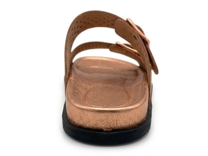 Copper Flat <b>Sandals</b> Open Toe <b>Buckle</b> Closure Breathable PU Upper Rubber Outsole Summer Shoes - Product Image 4