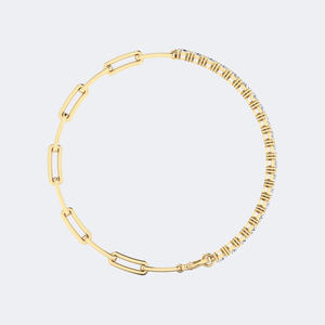 Pulsera de tenis con diamantes cultivados en laboratorio de corte ovalado de 2.00 CTW, oro de 14K, DEF VVS VS, engaste de puntas, forma brillante, enlace seguro, joyería nupcial - Product Image 6