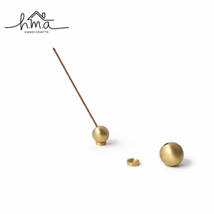 Minimal Brass Ball Incense Holder Stick Stand Detachable Design Modern <b>Decorative</b> Home Fragrance Incense Burner - Product Image 1