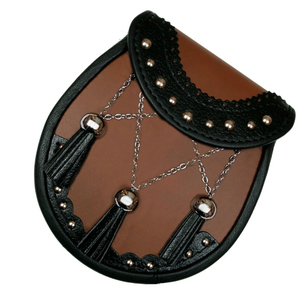 Sporran Escocés Moderno de Cuero y Tartán para Hombre, Accesorio para Kilt con Crin de Caballo, Instrumentos Musicales para Hombre - Product Image 5