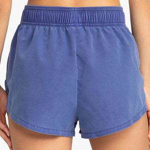 Shorts de sport pour femmes, couleurs personnalisées, coupe classique, taille élastique, en molleton, écologiques, imperméables, pour la course, la gym, les activités estivales - Product Image 5