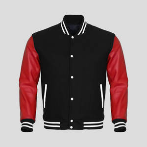 Chaqueta Letterman, Chaqueta Bomber de Béisbol para Hombre, Chaqueta Varsity con Mangas de Cuero Original y Cuerpo de Lana - Product Image 4
