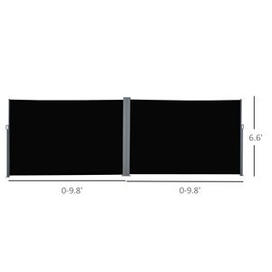 Toldo Retráctil de Doble Cara para Patio, Pantalla de Privacidad para Jardín Interior/Exterior, Protección Solar y Contra el Viento, Separador de Ambientes de 5m Máx. - Product Image 3