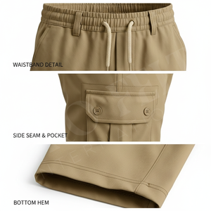 Shorts de sport personnalisés toutes saisons, élégants et tendance, à taille élastique, décontractés, multi-poches, respirants, pour l'été et les activités de plein air - Product Image 4