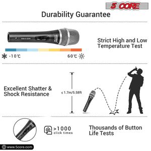 Microphone vocal dynamique professionnel pour chanter karaoké néodyme cardioïde unidirectionnel micro portable en acier Grille en métal - Product Image 6