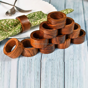Porte-serviette en bois rond fait à la main de luxe outil de gâteau écologique avec des supports en bois naturel de haute qualité en forme de feuille - Product Image 5