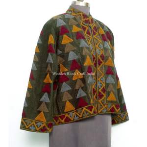 Veste en coton tricoté 100% cotone, motif floral brodé, écologique, respirante, idéale pour l'hiver, pour femmes, best-seller. - Product Image 4