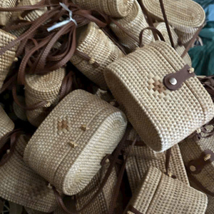 Rattan Crossbody <b>Bag</b> Women Handmade <b>Wicker</b> Straw Summer Beach Boho Style Natural Handbag Casual Handbags Portable Vietnam - Product Image 2