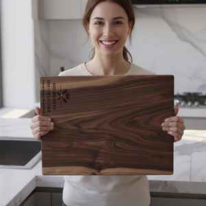 Tabla de Cortar y Plato para Servir de Bambú, Duradera, Forma Rectangular, 12 mm de Grosor, Apta para Lavavajillas - Product Image 2