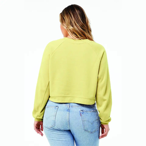 Sudadera de mujer con cuello redondo y hombros caídos de felpa francesa personalizada, de alta calidad, de algodón, estilo oversize. - Product Image 5