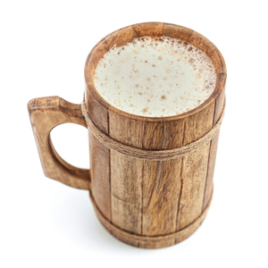 Chope à bière en bois avec poignée, style vintage, tasse à boire artisanale en bois, chope rustique pour bar à domicile, fête, festival, médiéval - Product Image 3