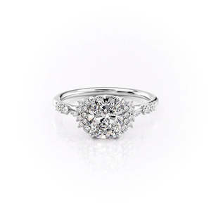 Bague en argent de qualité supérieure pour femme, avec moissanite carrée et demi-cerceau de diamants, cadeau spécial Saint-Valentin - Product Image 5