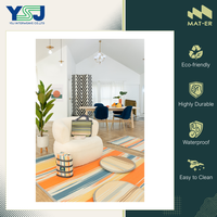 Tapis pliables en polypropylène 100 %, design attrayant, qualité supérieure, imperméables et infroissables