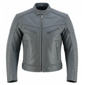 Chaqueta de Cuero para Hombre, Talla Grande, Transpirable, para Invierno, Estilo Motero, Hecha en Pakistán, con Tela Impermeable para Adultos - Product Image 1