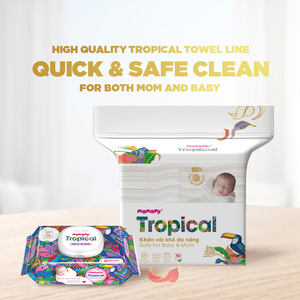 Paños Secos Multifuncionales Mamamy Tropical, 160 Piezas, Toallas de Baño Comprimidas Multiusos para el Cuidado de la Piel, de Tela No Tejida, para Bebés - Product Image 6
