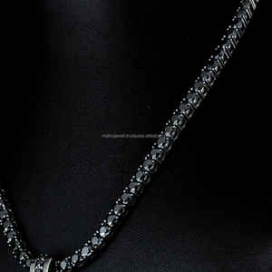 Recién llegado, colgantes con forma de estrella, joyería de Hip Hop de plata 925 para hombres y mujeres, colgante de diamante de moissanita negra VVS - Product Image 3