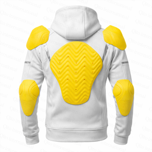 Heavy Duty Aramid Men Reflective Hoodie Motorbike Abrasion Resistant Motorcycle Riding Jacket Custom Design Kevlar Lined Hoodie - Product Image 5