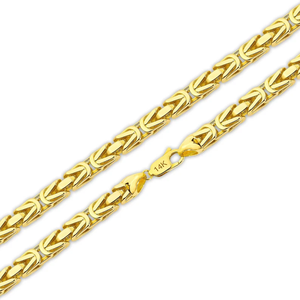 18K Gold Plated Link Chain Necklace Zinc Alloy Unisex Vintage Daily Wear Jewelry with Topaz for Women - Product Image 2
