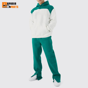 Conjunto Deportivo Informal de Alta Calidad con Logotipo Personalizado, Pantalones Deportivos de Algodón y Sudadera con Capucha de Dos Tonos, Unisex para Hombre - Product Image 5
