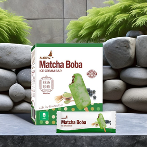 Barre de crème glacée Matcha Boba au goût de thé d'Alody Manufacturing emballée dans une boîte - Product Image 1