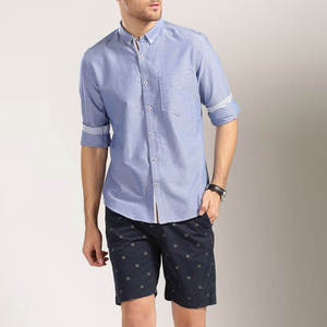 Shorts décontractés pour hommes en coton imprimé bleu marine avec cordon de serrage, style streetwear, pour un usage quotidien - Product Image 5